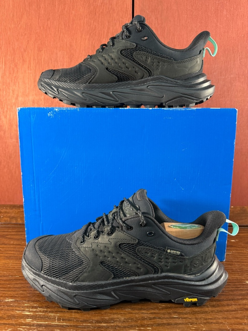 HOKA Anacapa 2 Low GORE-TEX Triple Black Waterproof Women’s Hiking Shoes Sz 8,5B